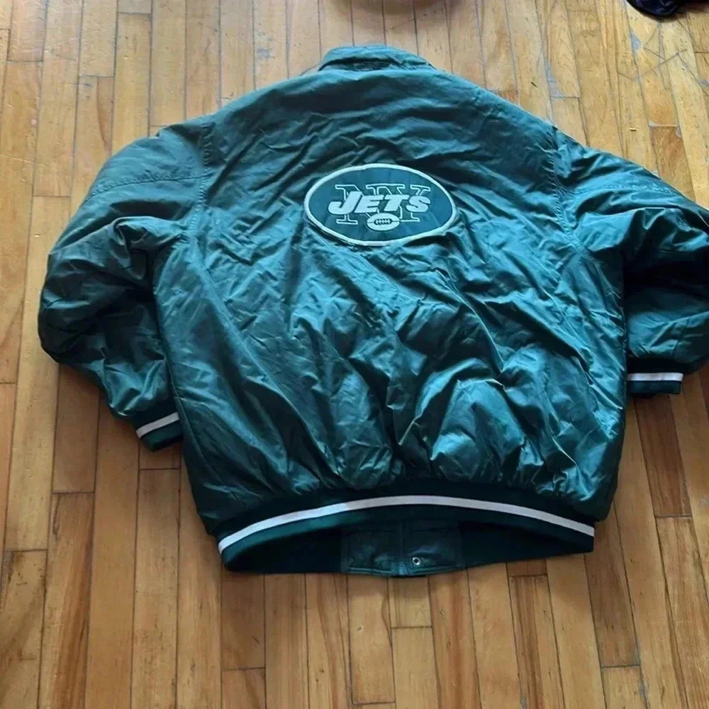Jets reebok vintage bomber ‎ jacket